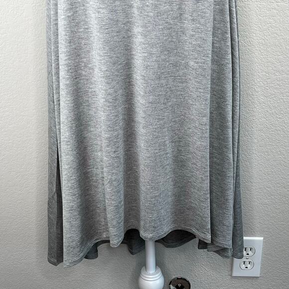 Philosophy Anthropologie Mist Grey Hi-Low Trapeze T-Shirt Dress NWT XL - Picture 6 of 11